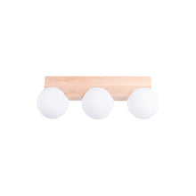 Bulbo 3 Ceiling Light in Natural Wood