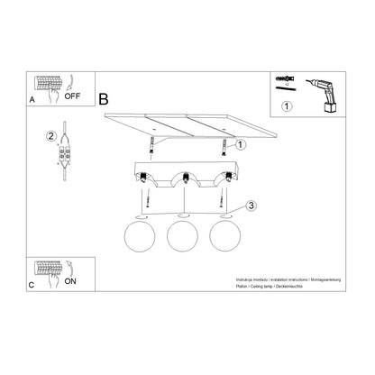 Sollux Bulbo Flush-Mounted Ceiling Light