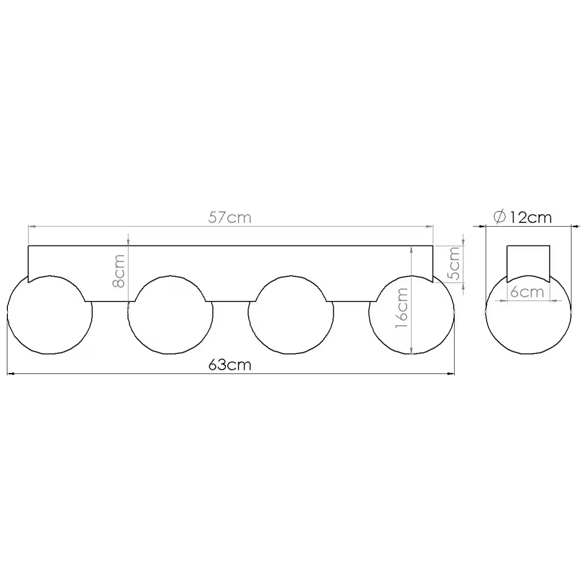 Bulbo 4 Ceiling Light