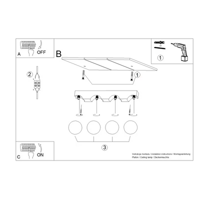 Bulbo 4 Ceiling Light