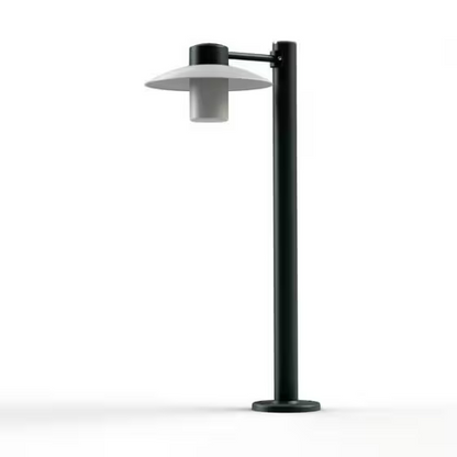 Aubanne Large Frosted Glass Bollard with Opal Polycarbonate Reflector