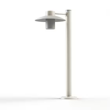Aubanne Large Frosted Glass Bollard with Opal Polycarbonate Reflector