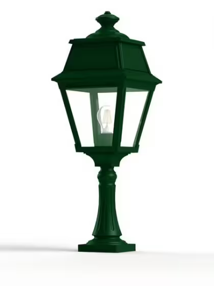 Avenue 2 Model 6 Clear Glass Pillar Mount Lantern
