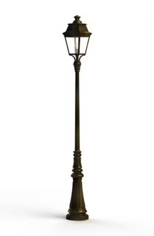 Avenue 3 Large Clear Glass Lamp Post with Minimalist lines style lantern