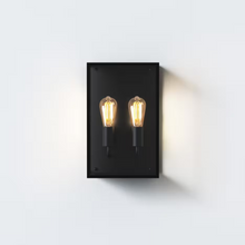 Messina Twin Outdoor Wall Light Black