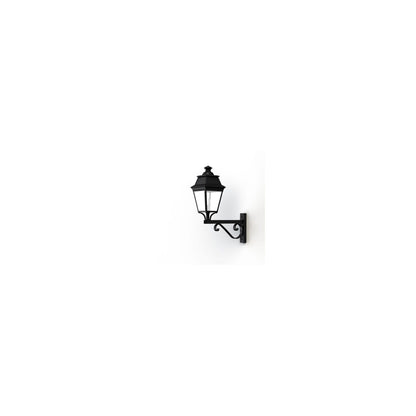 Avenue 3 Clear Glass Upwards Wall Bracket with Four-Sided Lantern