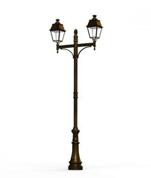 Avenue 4 Model 9 Double Arm Opal Glass Street Lamp