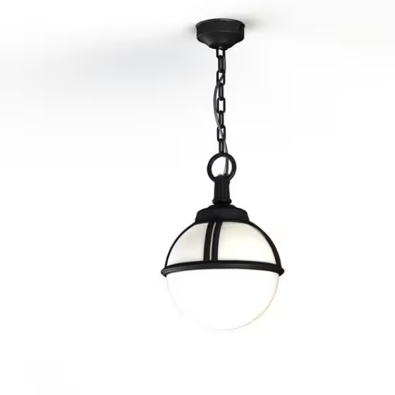 Boreal Model 1 Opal Glass Pendant with Cast Aluminium