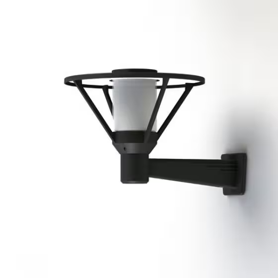 Bermude Frosted Glass Upwards Wall Bracket
