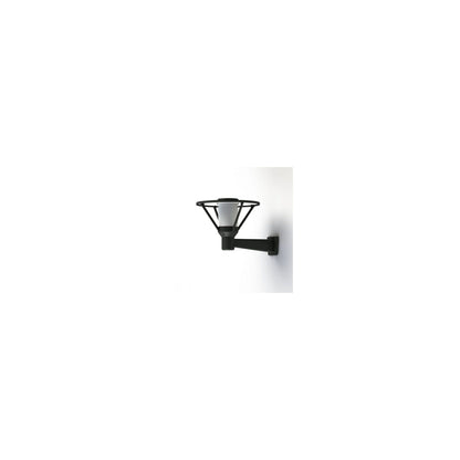 Bermude Frosted Glass Upwards Wall Bracket with White Reflector