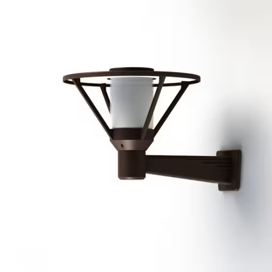 Bermude Frosted Glass Upwards Wall Bracket