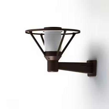 Bermude Frosted Glass Upwards Wall Bracket