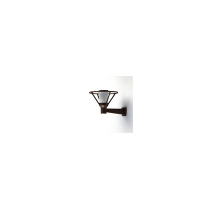 Bermude Frosted Glass Upwards Wall Bracket with White Reflector