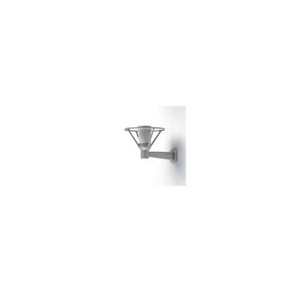 Bermude Frosted Glass Upwards Wall Bracket with White Reflector