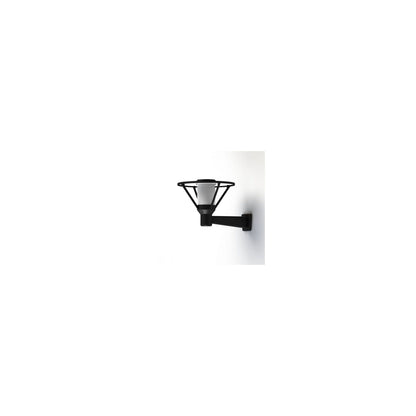 Bermude Frosted Glass Upwards Wall Bracket with White Reflector