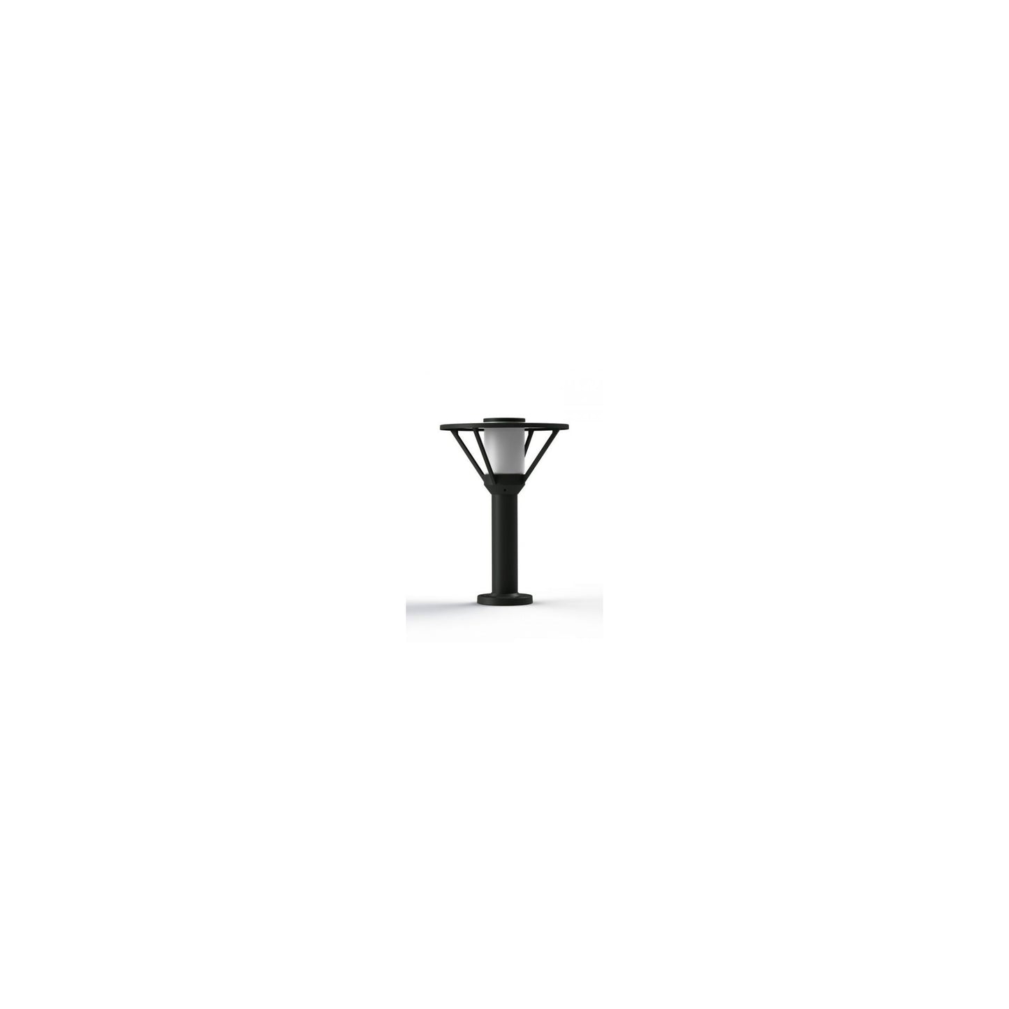 Bermude Frosted Glass Ground Light with White Reflector