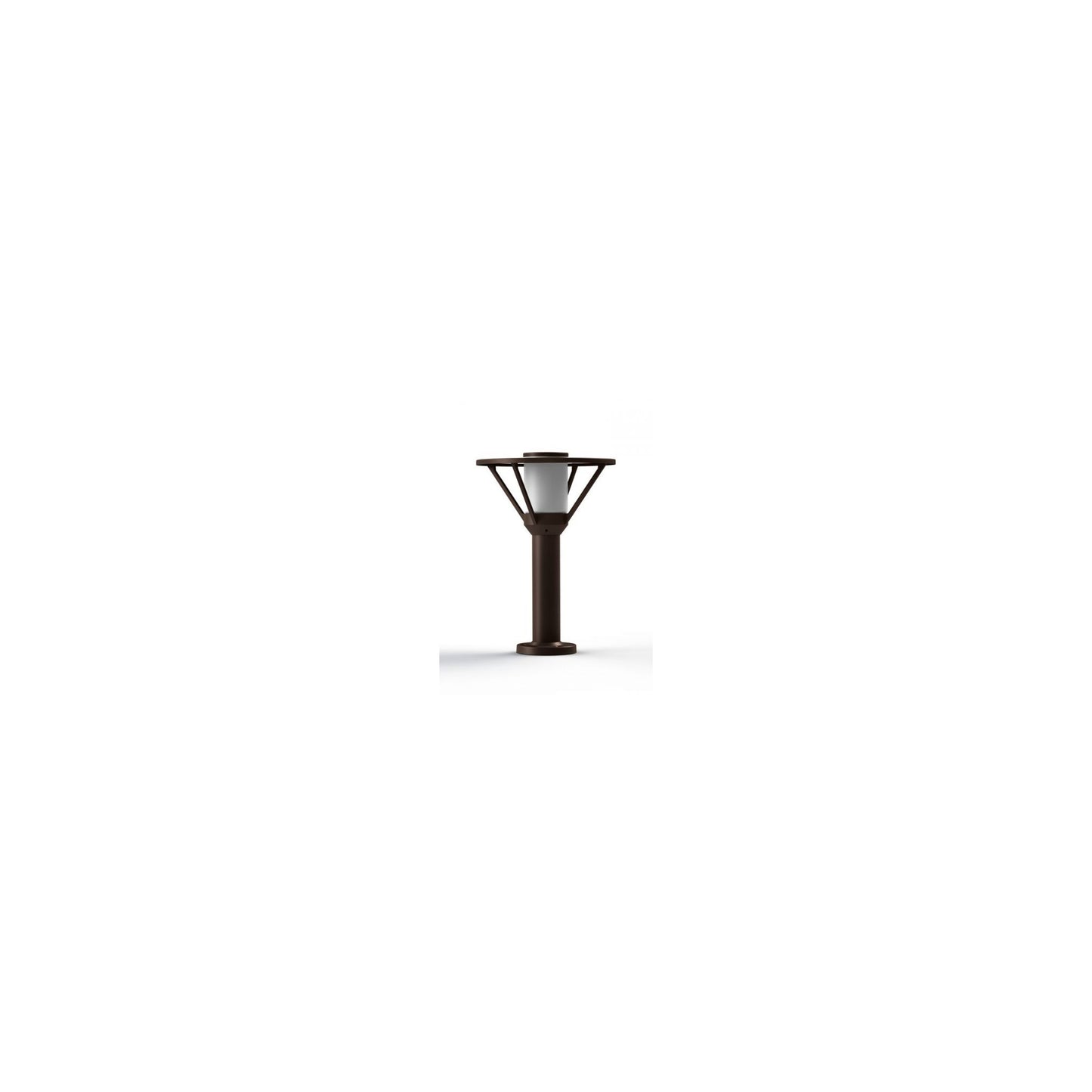 Bermude Frosted Glass Ground Light with White Reflector