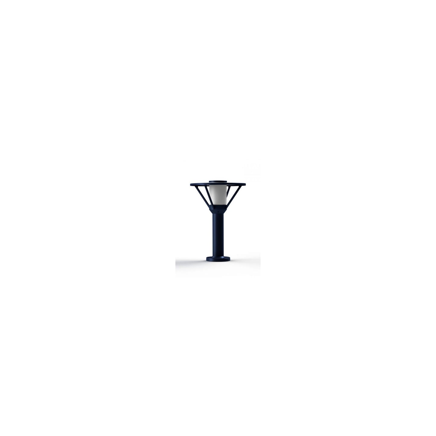 Bermude Frosted Glass Ground Light with White Reflector