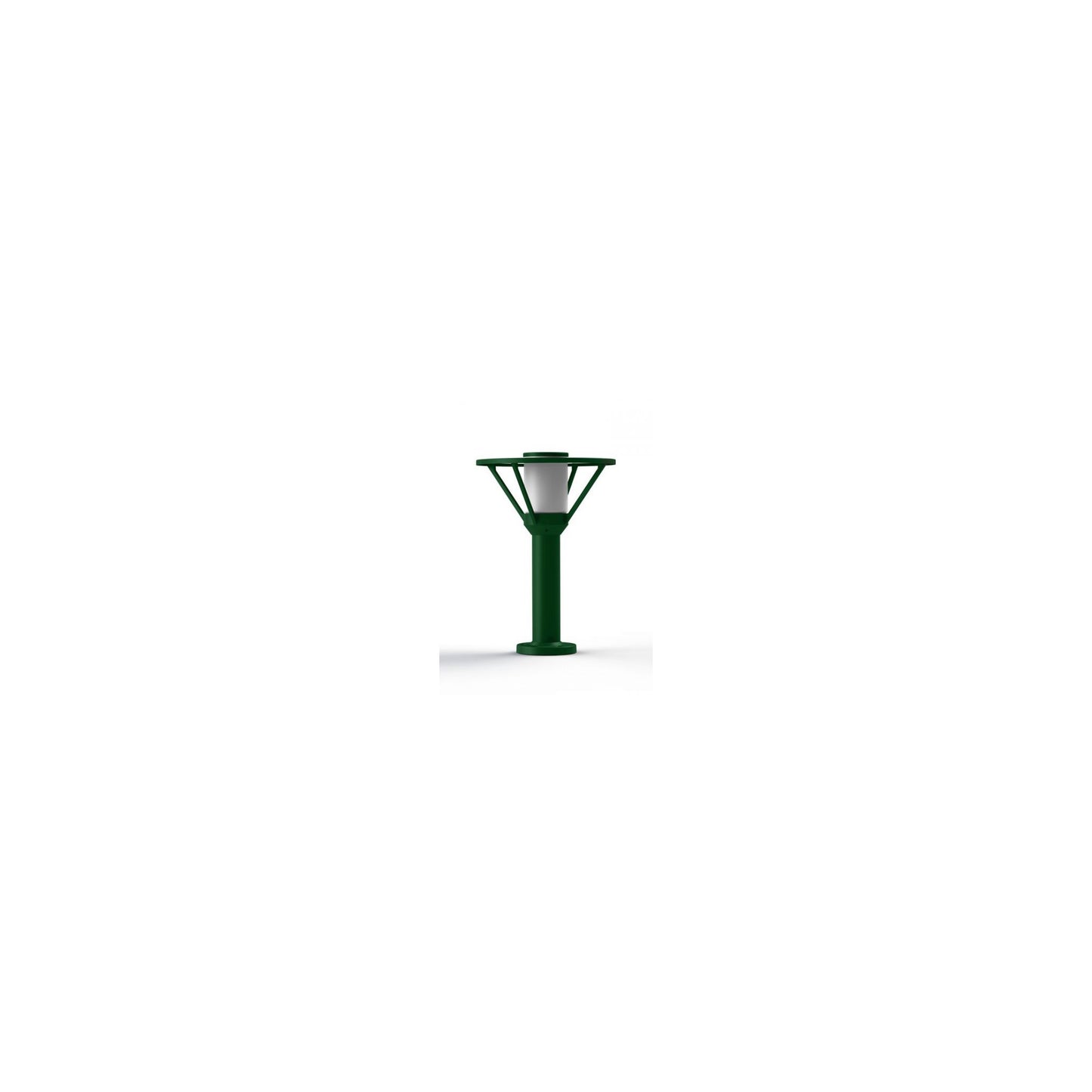 Bermude Frosted Glass Ground Light with White Reflector