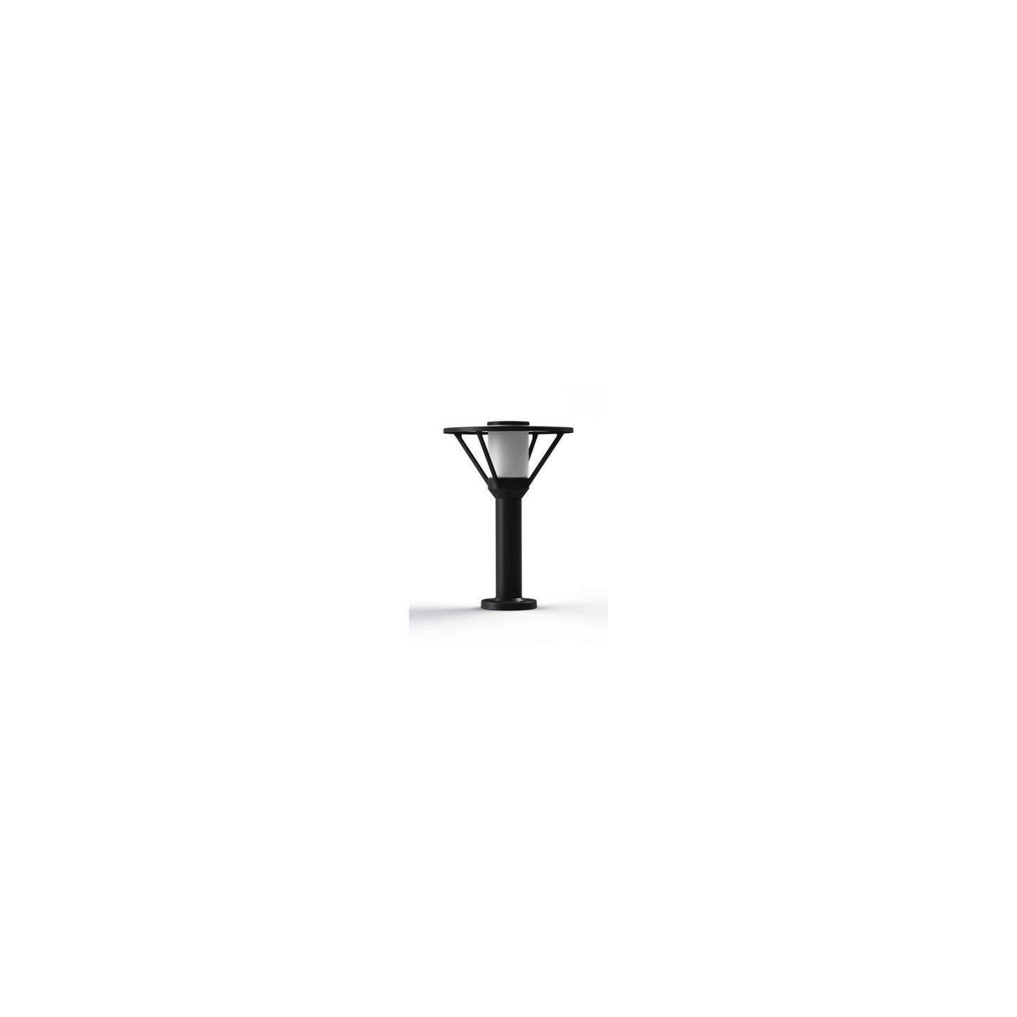 Bermude Frosted Glass Ground Light with White Reflector
