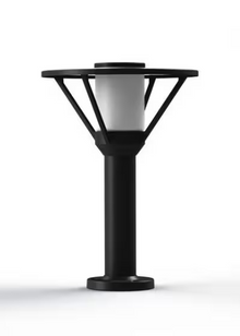 Bermude Frosted Glass Ground Light with White Reflector