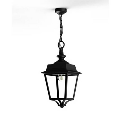 Place des Vosges 1 Evolution Clear Glass Chain Pendant with Four-Sided Lantern