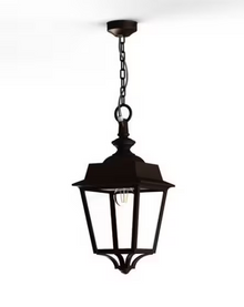Place des Vosges 1 Evolution Clear Glass Chain Pendant with Four-Sided Lantern