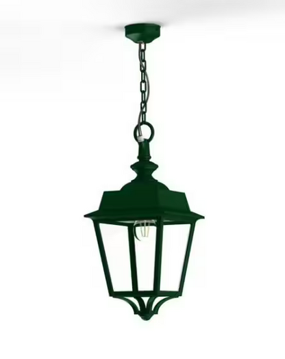 Place des Vosges 1 Evolution Clear Glass Chain Pendant with Four-Sided Lantern