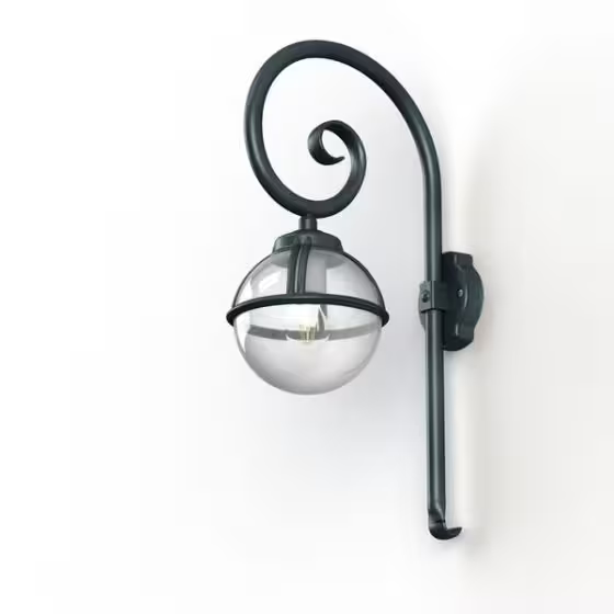 Boreal Model 2 Smoked Glass Swan Neck Wall Bracket