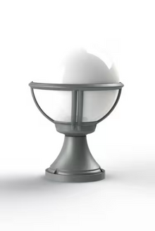 Boreal Model 6 Opal Glass Bollard with Cast Aluminium