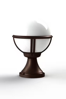Boreal Model 6 Opal Glass Bollard with Cast Aluminium