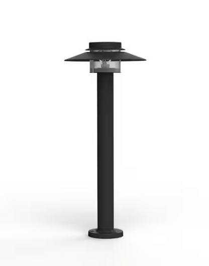 Kerlouan Small Clear Glass Bollard with Polycarbonate Diffuser