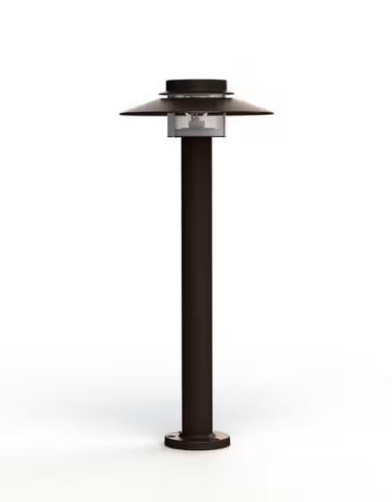 Kerlouan Small Clear Glass Bollard with Polycarbonate Diffuser