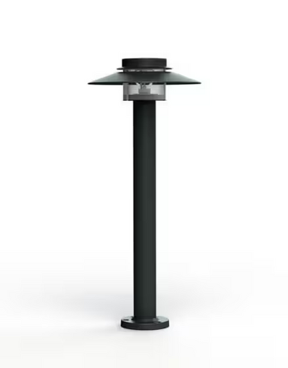 Kerlouan Small Clear Glass Bollard with Polycarbonate Diffuser