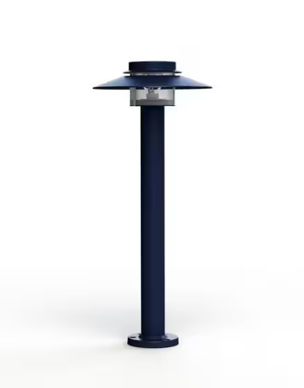 Kerlouan Small Clear Glass Bollard with Polycarbonate Diffuser