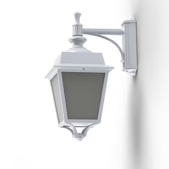 Place des Vosges 1 Evolution Model 4 Opal Glass Downward Wall Bracket