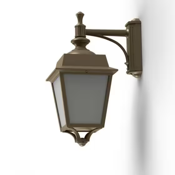 Place des Vosges 1 Evolution Model 4 Opal Glass Downward Wall Bracket