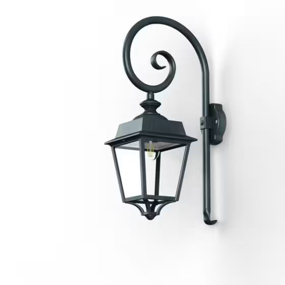 Place des Vosges 1 Evolution Model 5 Clear Glass Swan Neck E27 Wall Bracket