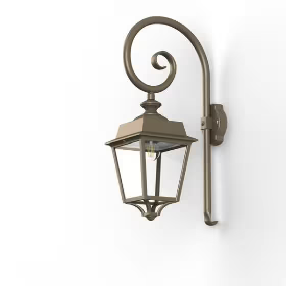 Place des Vosges 1 Evolution Model 5 Clear Glass Swan Neck E27 Wall Bracket