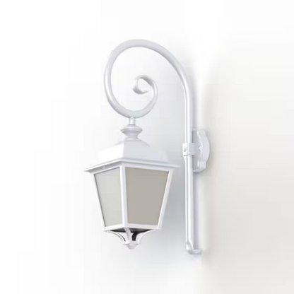 Place des Vosges 1 Evolution Model 5 Opal Glass Swan Neck Wall Bracket with Injection-Moulded Aluminium