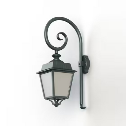 Place des Vosges 1 Evolution Model 5 Opal Glass Swan Neck Wall Bracket with Injection-Moulded Aluminium
