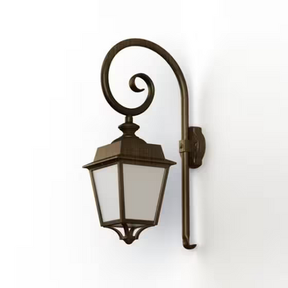 Place des Vosges 1 Evolution Model 5 Opal Glass Swan Neck Wall Bracket with Injection-Moulded Aluminium