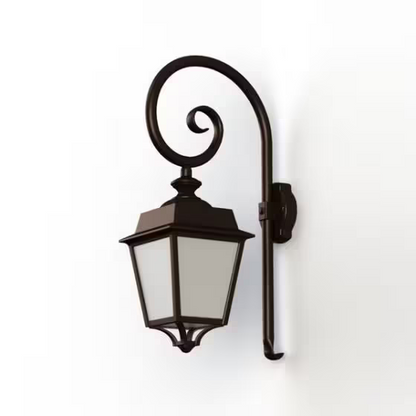 Place des Vosges 1 Evolution Model 5 Opal Glass Swan Neck Wall Bracket with Injection-Moulded Aluminium