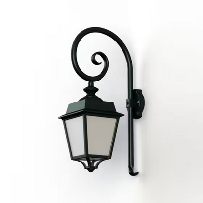 Place des Vosges 1 Evolution Model 5 Opal Glass Swan Neck Wall Bracket with Injection-Moulded Aluminium