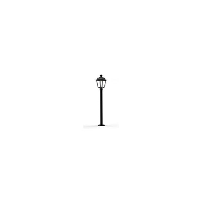 Place des Vosges 1 Evolution Clear Glass Lamp Post with Four-Sided Glass lantern