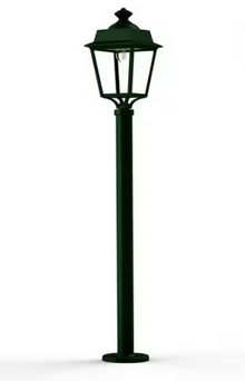 Place des Vosges 1 Evolution Clear Glass Lamp Post with Four-Sided Glass lantern