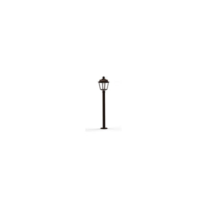Place des Vosges 1 Evolution Clear Glass Lamp Post with Four-Sided Glass lantern