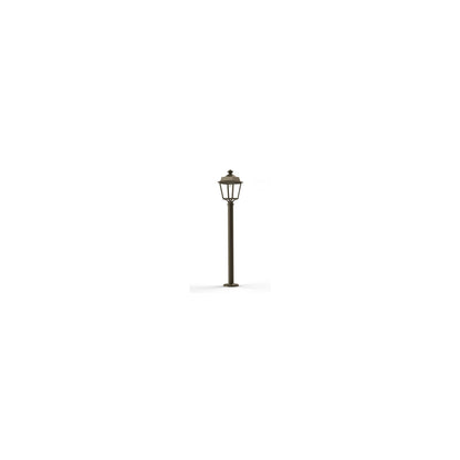 Place des Vosges 1 Evolution Clear Glass Lamp Post with Four-Sided Glass lantern