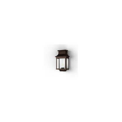 Louis Philippe 1 Clear Glass Wall Light with Three-Sided Lantern