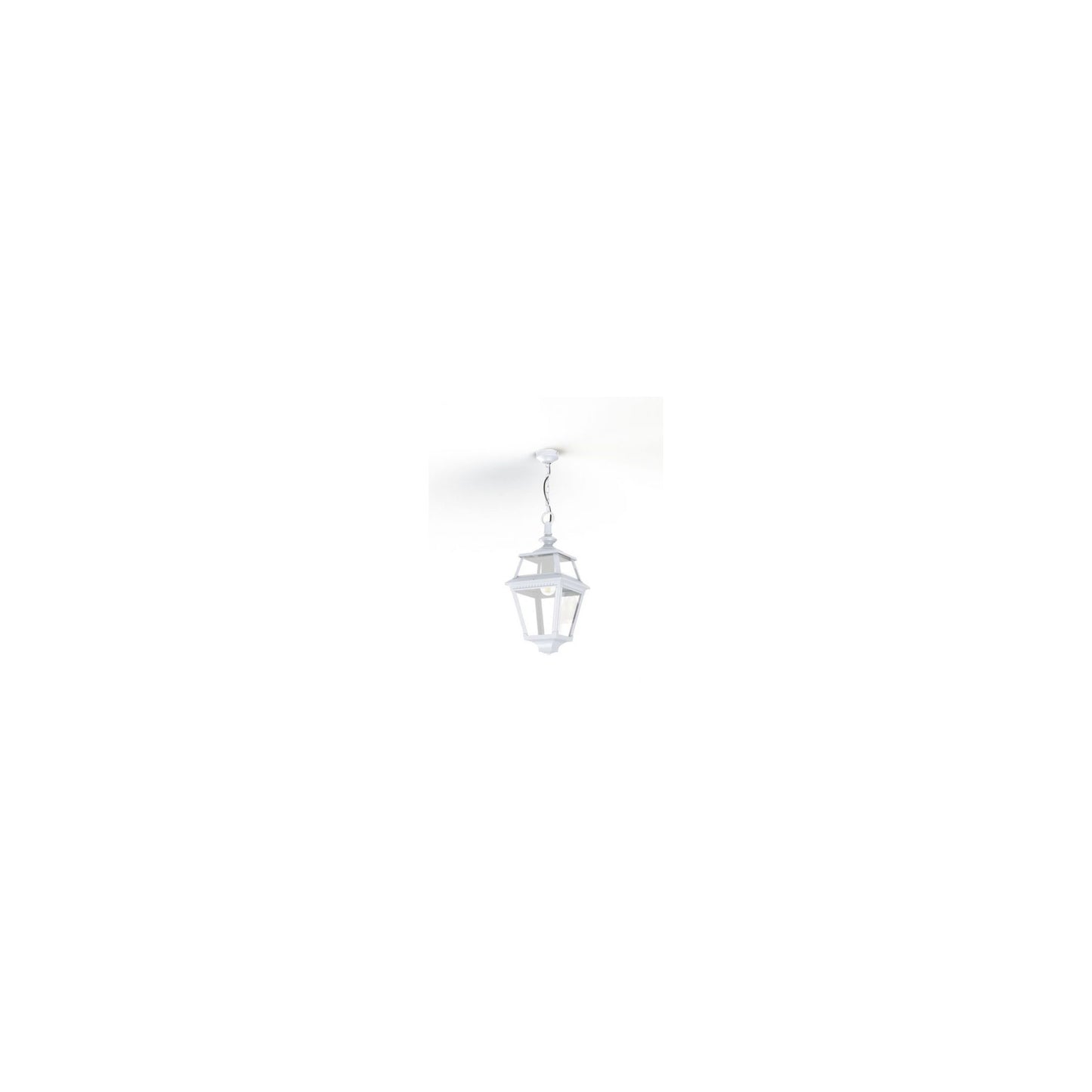 Place Des Vosges 2 Clear Glass Chain Pendant with Four-Sided Lantern